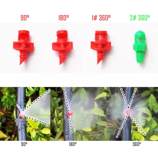 5/25/50pcs EZ Clone Machine Hydroponic Sprayer Nozzle Jet Mister 90°/180°/360°