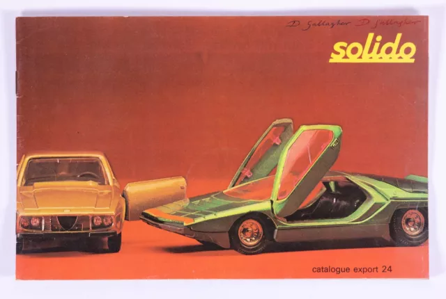 Solido Toy Catalogue from 1972 Excellent Condition