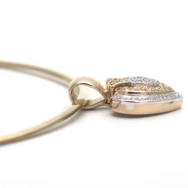 Brillant Kette Anhänger Gold 585 14 Kt Weißgold Omega 46 cm Wert 5990,- 3