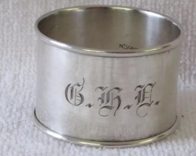 Newburyport Silver Co Rolled Border Sterling Silver napkin ring