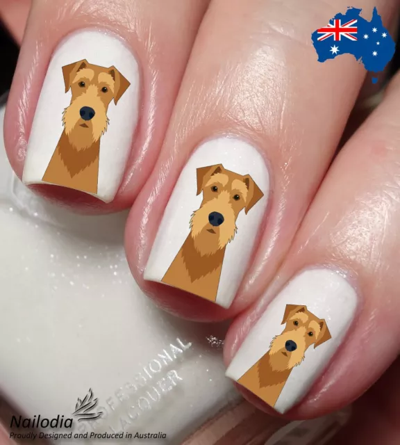 Airedale Terrier Dog Puppy Nail Art Decal Sticker Water Transfer Slider