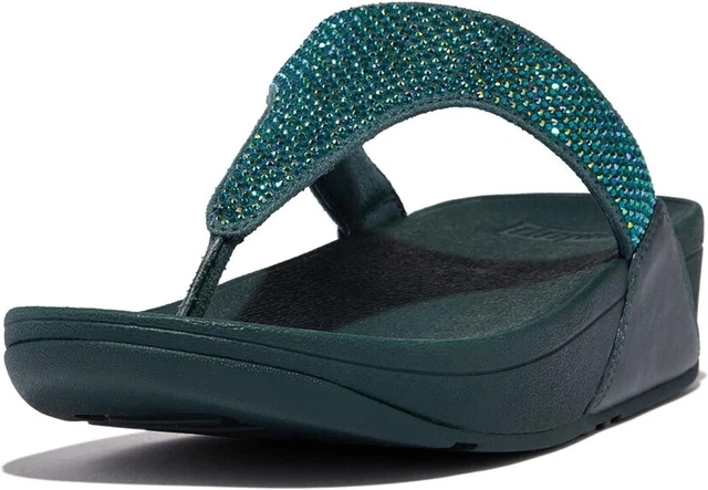 FitFlop Women's LULU Crystal Embellished Toe-Post Sandals