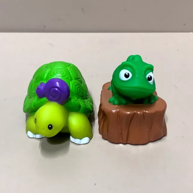 Fisher Price Little People Rapunzel Pet Lizard & Turtle Pueple Snail Animal Kid