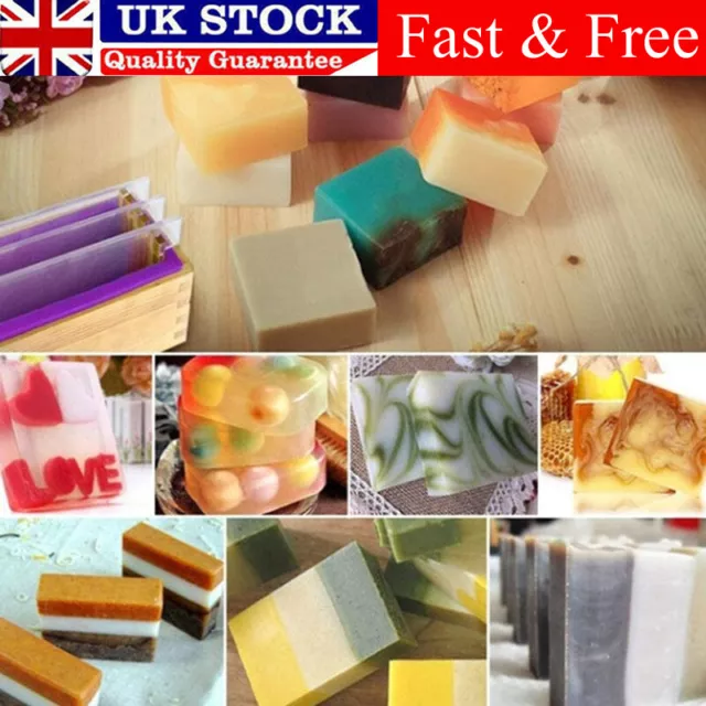 1200ml Wood Loaf Soap Moulds w/ Silicone Mold Baking Cake Making Wooden Box DIY