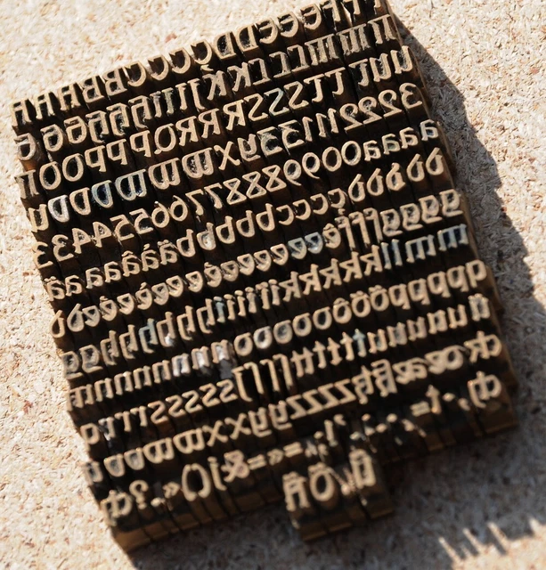 Prägeschrift 3,5 mm Messingschrift Buchbinder Messing Prägen Leder Zierschrift ~