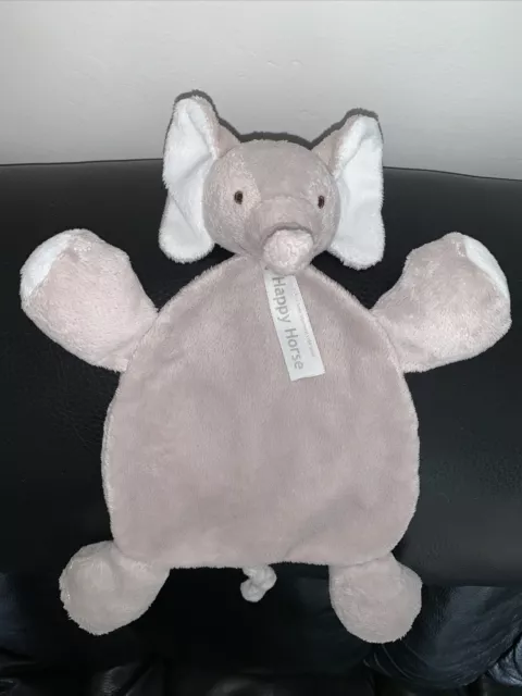 Grey Elephant Baby Comforter Cuddly Blankie blanket doudou Happy Horse