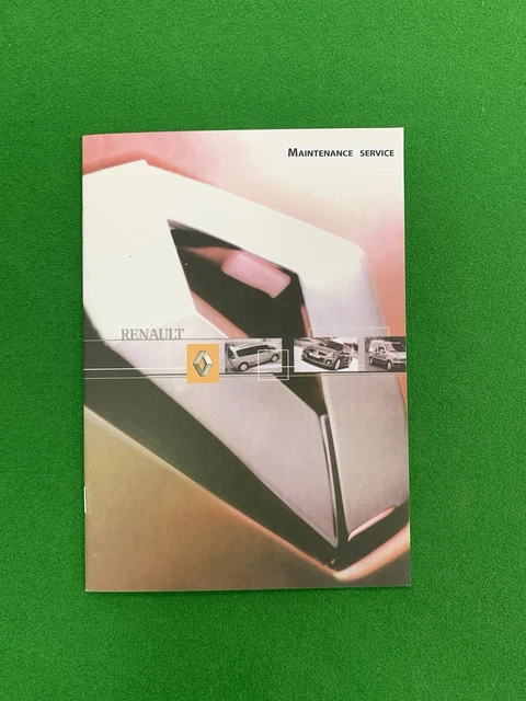 Original Renault Service History Book - Fits Megane, Clio, Kangoo, Master, Trafic & More (2001-2024)
