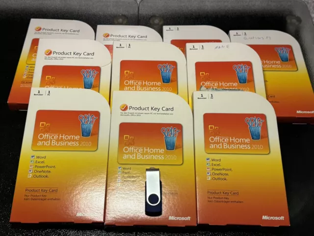 10x Microsoft Office Home & Business 2010 PKC, versione completa con fattura IVA