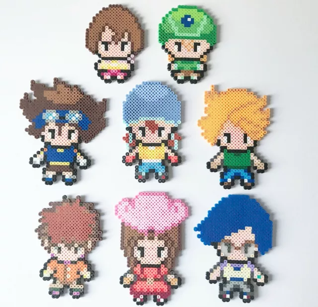 Digimon DigiDestined: Tai, Matt, Sora, Mimi, Izzy, Joe, TK, Kari Perler Bead