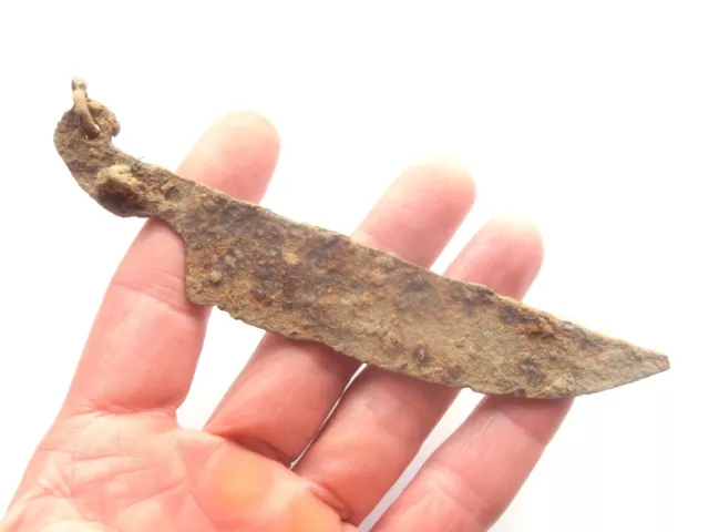 💥 ancient Roman large iron FOLDING knife, circa 100 - 300 AD   Roman relic