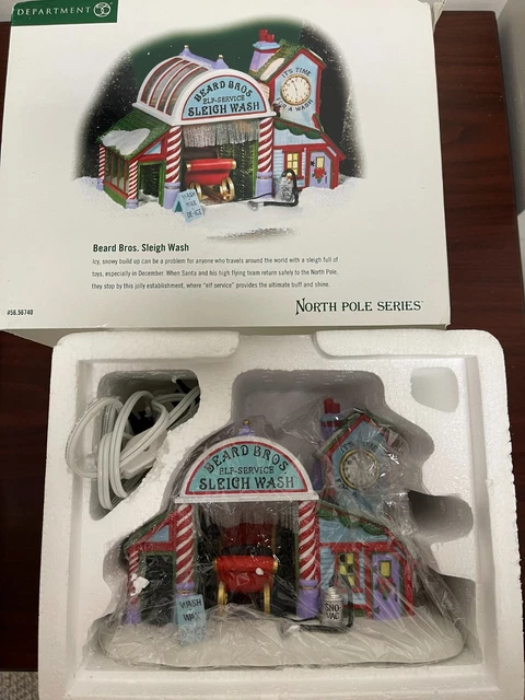 Dept 56 North Pole Series Beard Bros. Sleigh Wash 56740