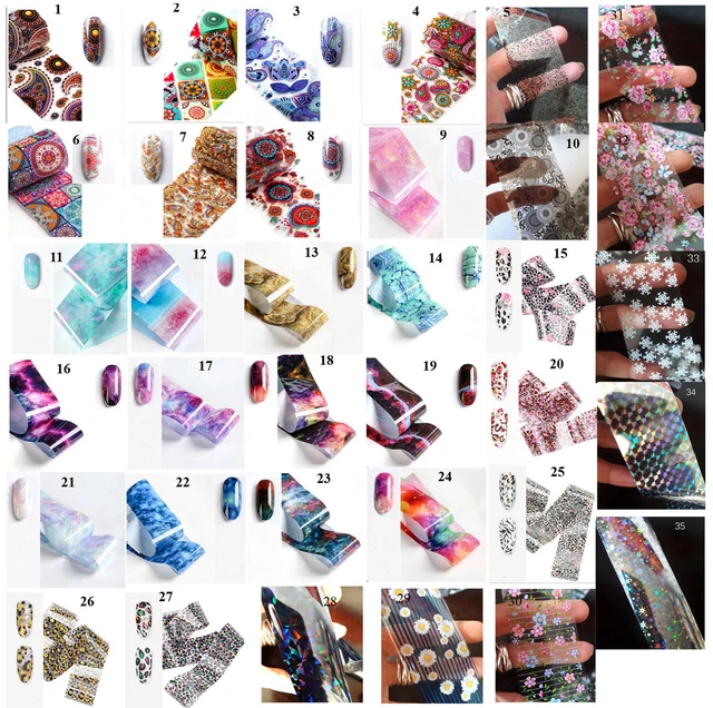 Lámina de transferencia de arte en uñas, láminas de papel de uñas, galaxia, mármol, animal, vintage, Reino Unido