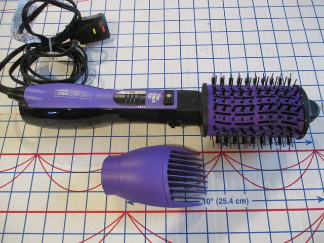 EXC! COINAIR INFINITIPRO KNOT DR. Hair Dryer/Brush/X-Long Cord/Used Once/Purple