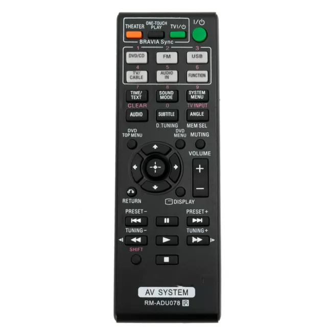 RM-ADU078 Remote Control fit for Sony HCD-DZ610 DAV-DZ170 HBD-TZ135 DAV-DZ171