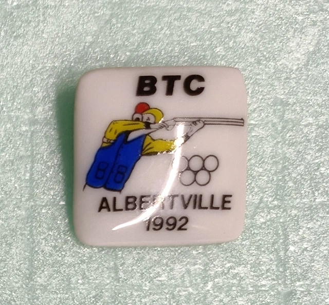 Pin's Marseille 29/01/92 Etape Flamme Jeux Olympique JO Albertville