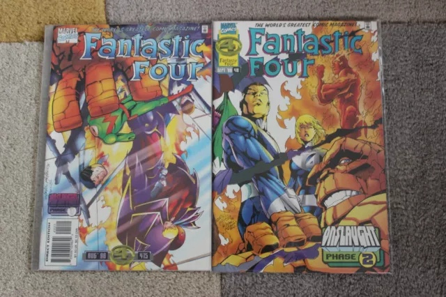 Marvel Comics Fantastic Four Onslaught #415-416 1996 Bagged Excellent Condition