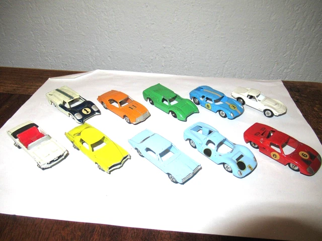 Hong Kong  vintage  lot de 10 voitures jouets MARX  Pat Pend  1/82  majorette  n