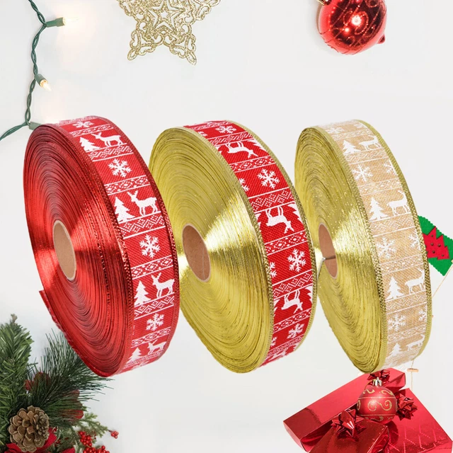 6 pcs Weihnachten Druck Band Urlaub Weihnachten Haar Bögen Band 4