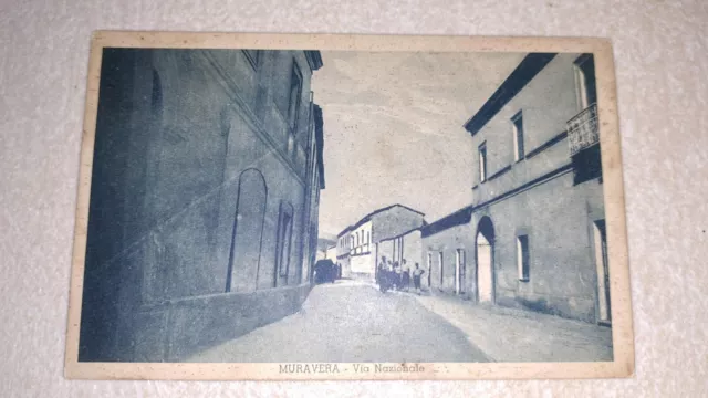 Cartolina Muravera Cagliari Via Nazionale Animata 1937 Viaggiata