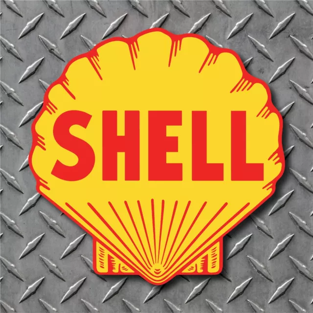 SHELL Gasoline VINTAGE Decal Style 2 OIL GAS PUMP Indoor Outdoor