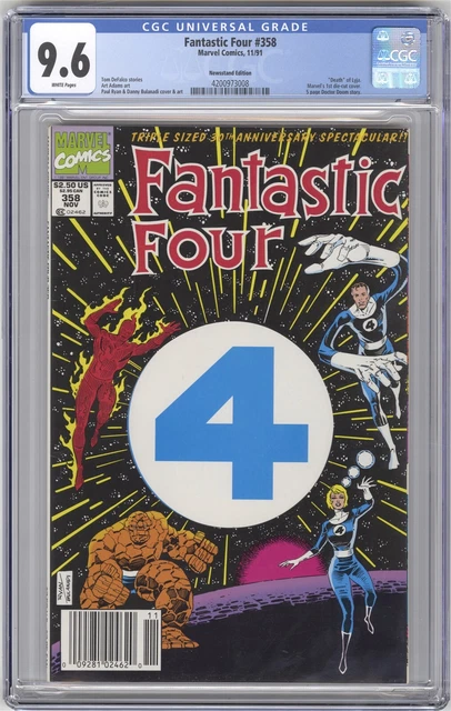 Fantastic Four #358 Newsstand Edition CGC 9.6 HI GRADE Marvel KEY Die-Cut Cover