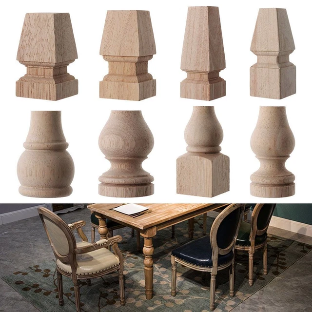 Muebles Lisos Piernas Vintage Madera Tallada Gabinete Asiento Pies Decoración del Hogar
