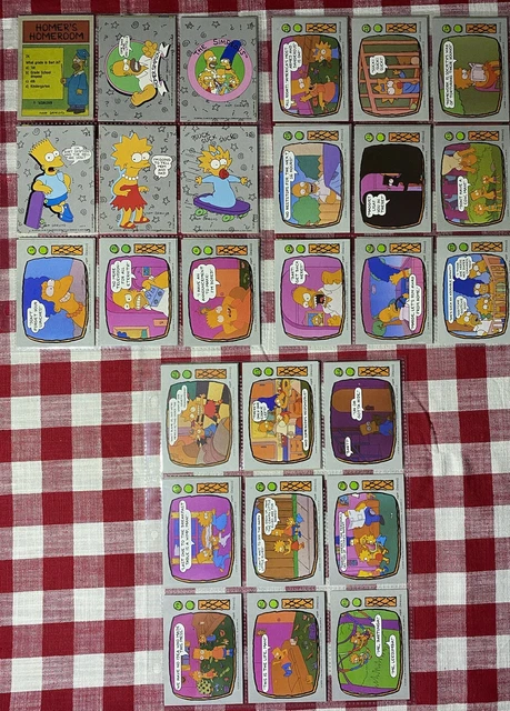 1990 Topps Simpsons 47 card lot. Plastic Holder Included. Very Good Condition