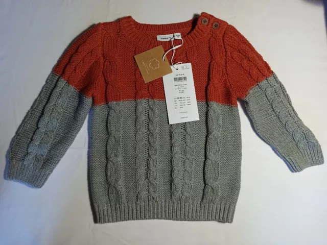 Maglione bambino girocollo nuovo con etichetta cotone biologico