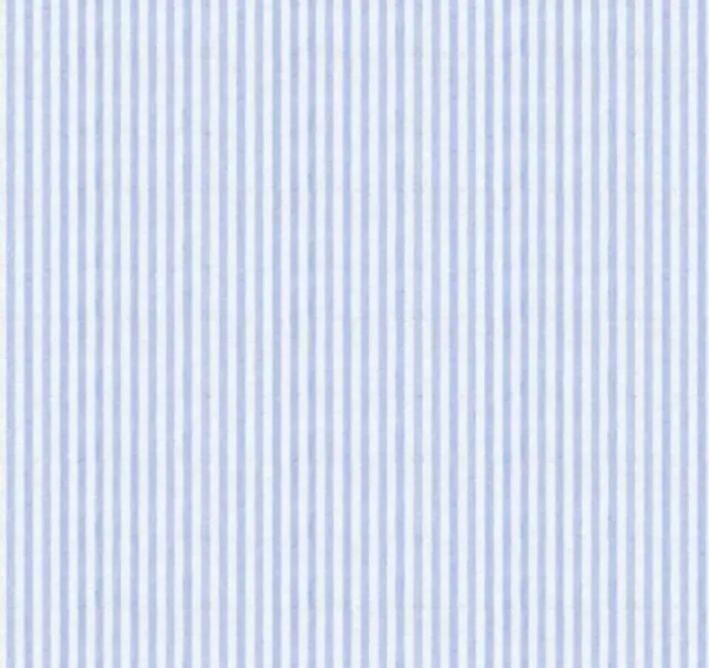 Light Blue Seersucker Fabric 100% Cotton 57/58” By The Yard Spring / Summer