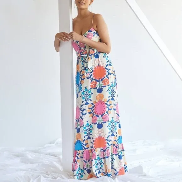 Anthropologie Plenty by Tracy Reese Poppies Maxi Dress NWT Sz. S