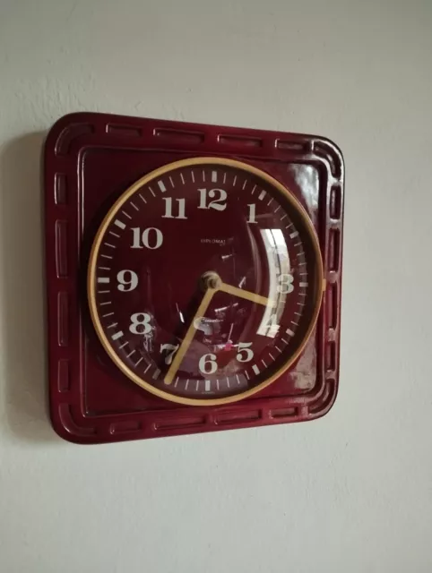 orologio da parete in ceramica diplomatic elamatic anni '60