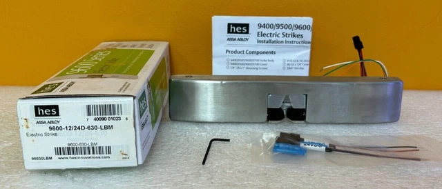 HES / Assa Abloy 9600-630-LBM 12/24 V, Windstorm Rate,  Electric Strike. New!