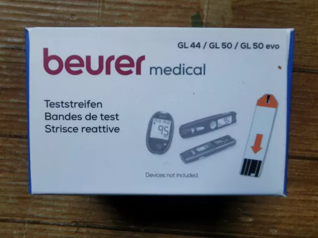 Beurer GL44/GL50 Blutzucker-Teststreifen - 100 Stück