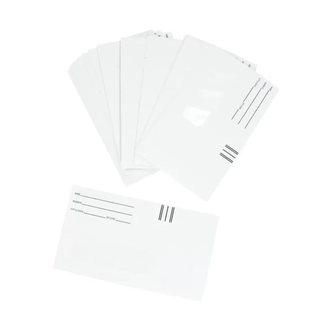Bulk Plain White Plastic Single Window Paper Mailing Envelopes Unused Vintage