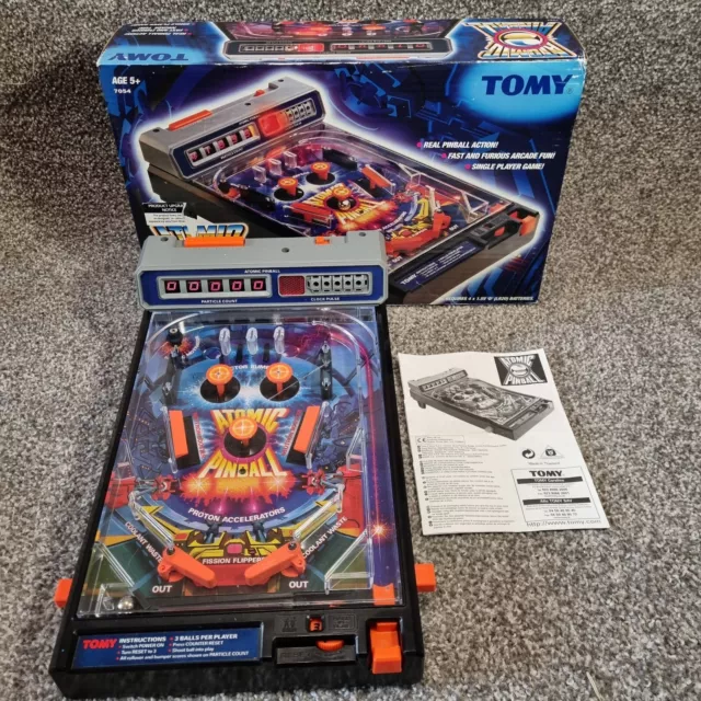Tomy Atomic Pinball Arcade Game 1979 Boxed Retro Vintage Toy Working