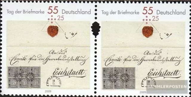 BRD 2735Sr/Sl Paar (kompl.Ausg.) postfrisch 2009 Tag der Briefmarke