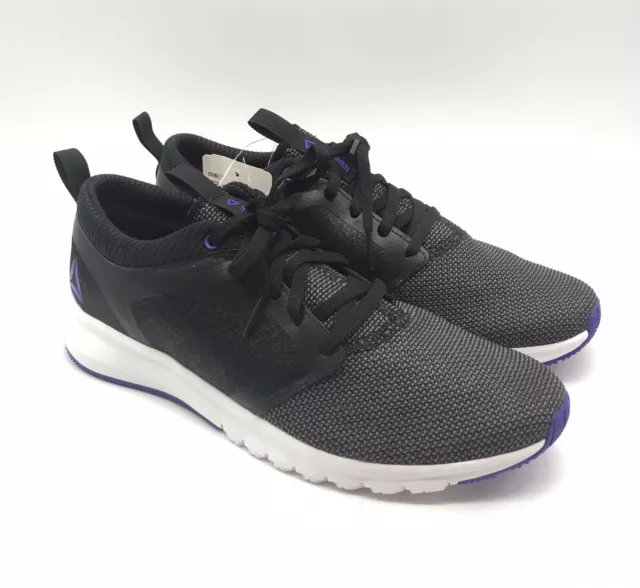Reebok Size 10 PRINT ATHLUX SHATR Black Purple Running Sneakers NEW Womens Shoes