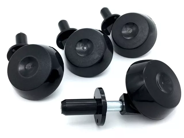 Castors 50mm Black Castor Ferrule Fitting Heavy Duty Furniture Wheels. (546)