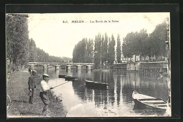 CPA Melun, Les Bords de la Seine