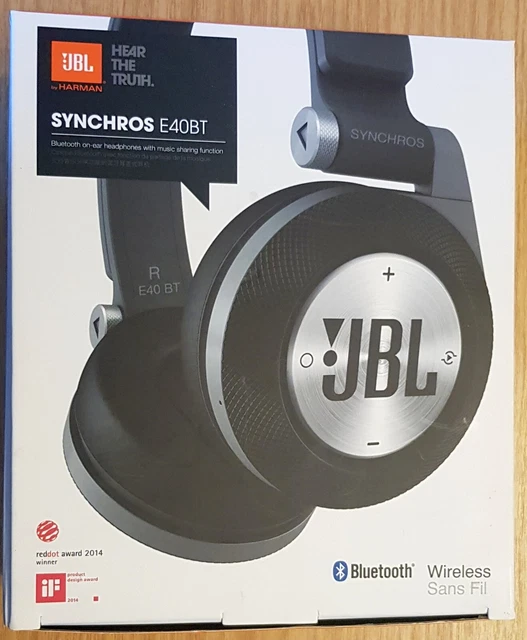 Jbl Synchros E40bt On Ear Bluetooth Kopfhörer JBL E40BT SYNCHROS Wireless Bluetooth On-Ear Stereo-Kopfhörer