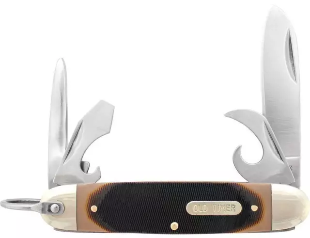 Schrade Old Timer Scout Pocket Knife 2.44" 7Cr17MoV Steel Sawcut Handle 23OT NEW