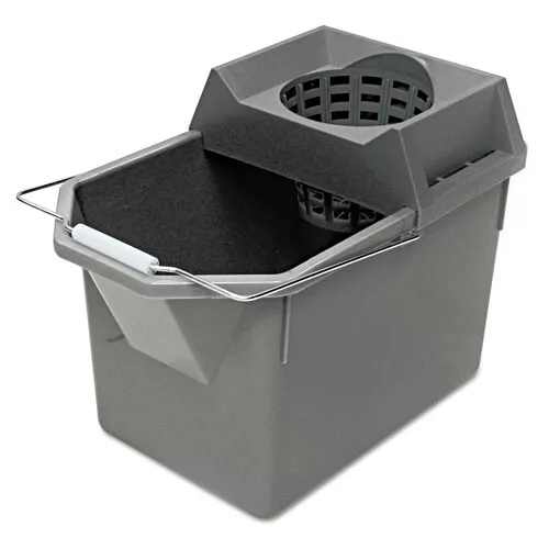 Rubbermaid Commercial 15 qt. Pail/Strainer Combination - Gray