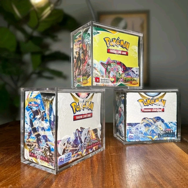 Pokemon Display Frame Stackable ACRYLIC DISPLAY CASE for Pokemon Booster Box Stackable with Premium ...