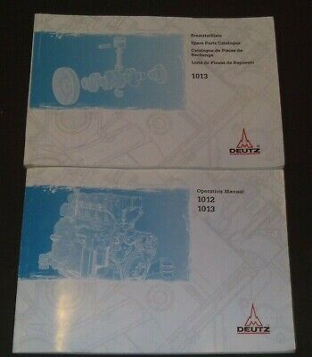 Deutz 1012 1013 Motore Diesel Proprietario Operatore Cura Manuale Libro 