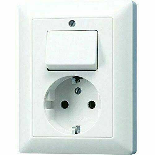 Jung as557 6uww Schuko – Prise de Courant avec Interrupteur