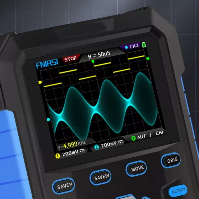 Oscilloscopio digitale portatile con misurazione manuale del cursore veloce e semplice