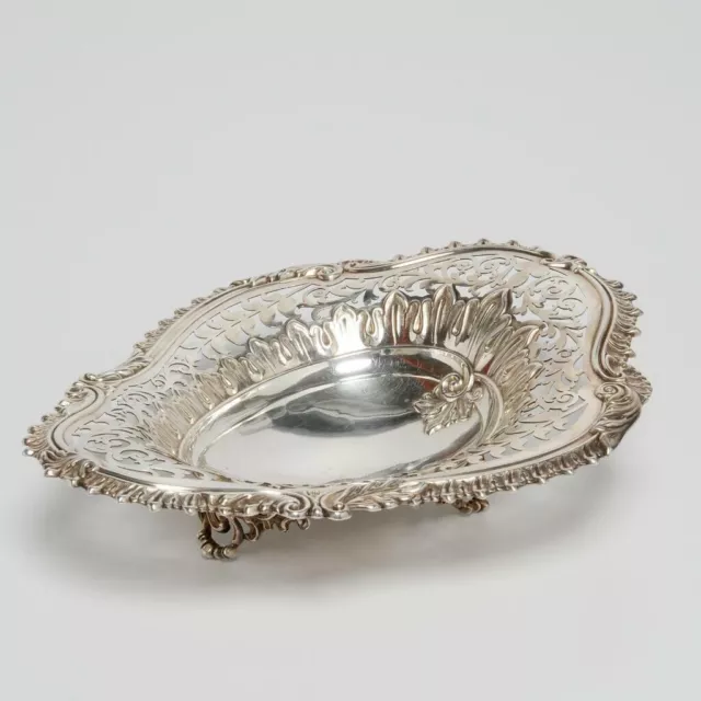 William Hutton & Sons English Silver Plate Pierced Bonbon Candy Dish Antique