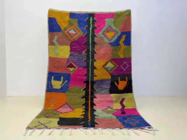 Made To Order, Moroccan Handmade Wool Rug Beni ourain Tribal Berber Colorful Rug