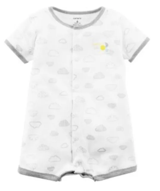 Carters Baby Boy Girl Unisex Cloud Print Romper Sleep and Play Size 6 Months NWT