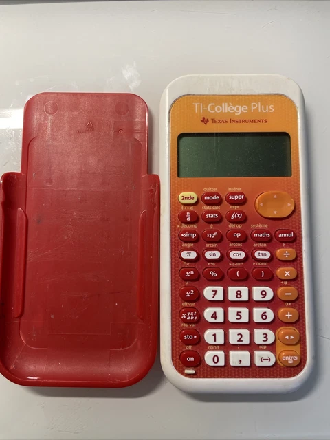 TEXAS INSTRUMENTS TI-COLLEGE Plus/ Calculette Calculatrice + Cache ...